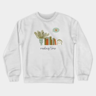 Interior still life with books Crewneck Sweatshirt